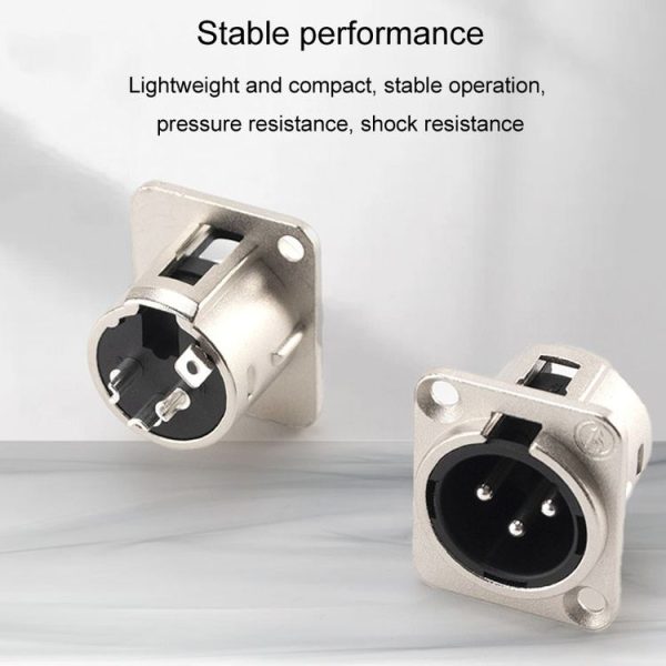 SPM-21 3 Pin XLR Socket Vertical XLR Male Socket Mic Male Female Connector - Image 4