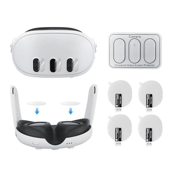 Meta Quest 3 Tempered Glass Camera Lens Protective Films Set VR Accessories
