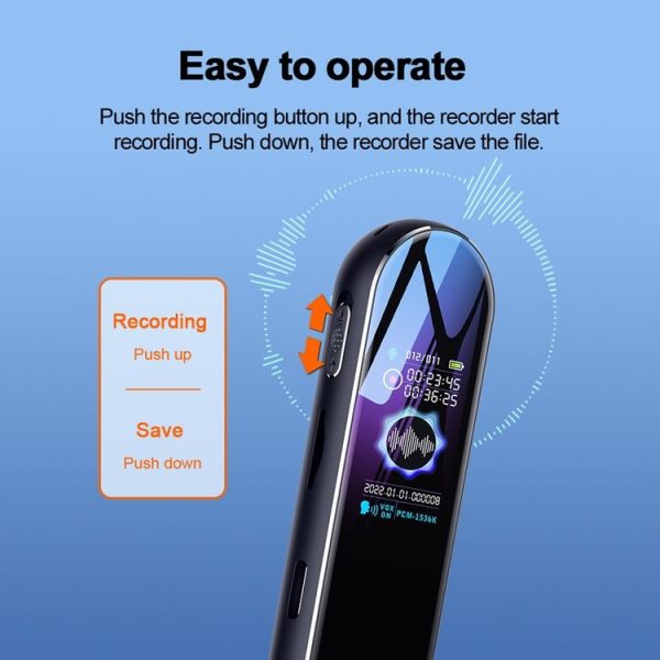 Q53 Ultra Long Standby Timer Voice Recorder HD Noise Canceling Recording Device, Size: No Memory (Black) - Image 6