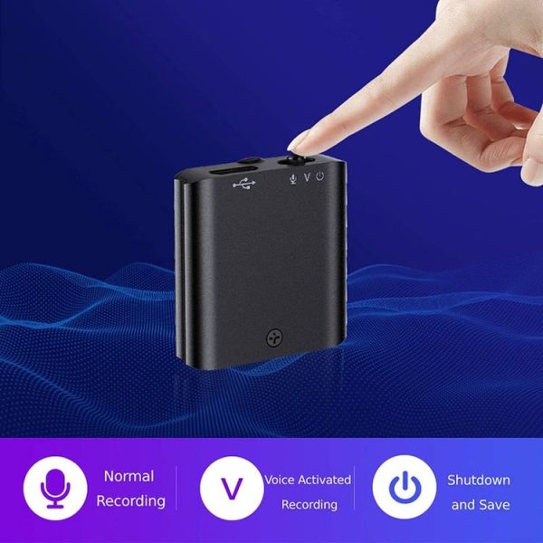 Q63 HD Noise Canceling Magnetic Voice Recorder Portable Intelligent Voice Activated Recording Pen, Capacity: 4GB (Black) - Image 2