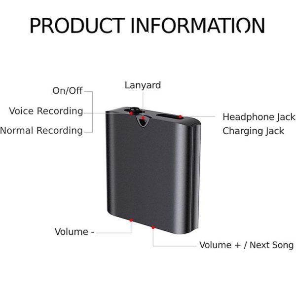 Q63 HD Noise Canceling Magnetic Voice Recorder Portable Intelligent Voice Activated Recording Pen, Capacity: 4GB (Black) - Image 3