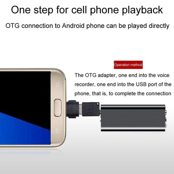 Q25 Intelligent Voice Recorder With Screen HD Noise Canceling Back Clip Voice Reporter, Size: 4GB (Black) - Image 4