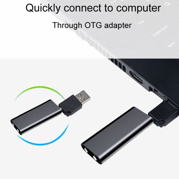 Q25 Intelligent Voice Recorder With Screen HD Noise Canceling Back Clip Voice Reporter, Size: 4GB (Black) - Image 7