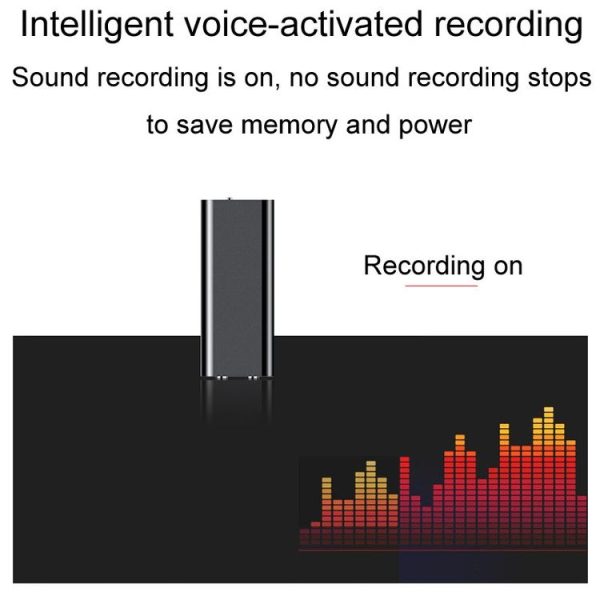 Q25 Intelligent Voice Recorder With Screen HD Noise Canceling Back Clip Voice Reporter, Size: 4GB (Black) - Image 9