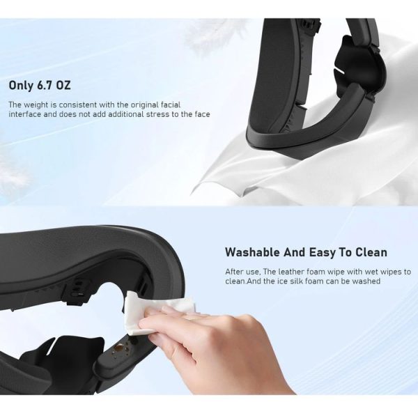 AMVR Q3FC1 For Meta Quest3 Mask Ice Silk Breathable Leather Material (Mask+1 Ice Silk) - Image 10