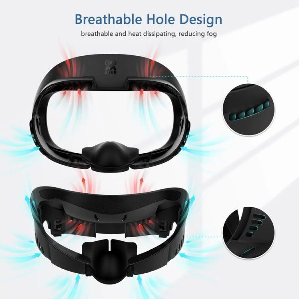 AMVR Q3FC1 For Meta Quest3 Mask Ice Silk Breathable Leather Material (Mask+1 Ice Silk) - Image 3