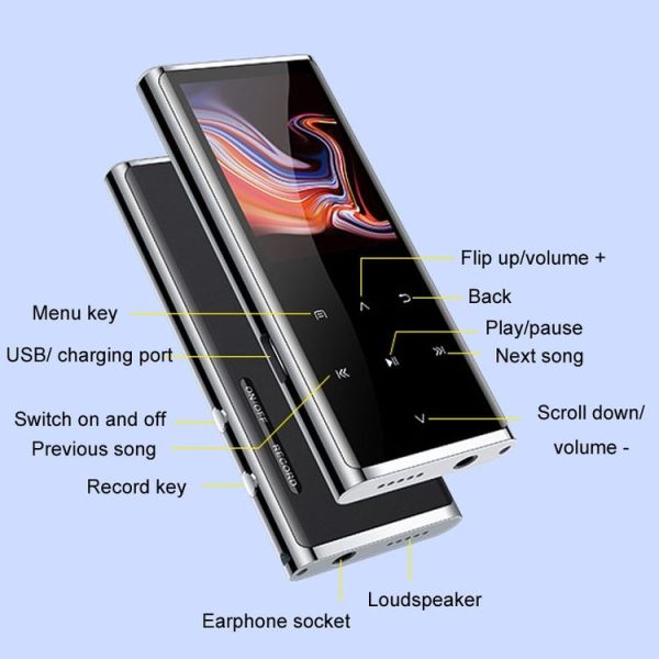 M27 1.8 Inch Bluetooth MP3 / MP4 Music Player E-Book Recorder, Size: 4GB (Black) - Image 6