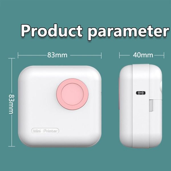 M2 Small Portable Wireless Thermal Photo Printer Student Error Question Label Printer (Pink) - Image 3