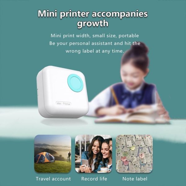 M2 Small Portable Wireless Thermal Photo Printer Student Error Question Label Printer (Pink) - Image 8