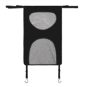 Car Rear Pet And Kids Deterrent Barrier Automobile Seat Storage Bags (Black)