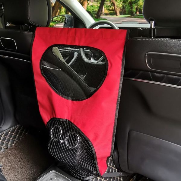 Car Rear Pet And Kids Deterrent Barrier Automobile Seat Storage Bags (Black) - Image 2