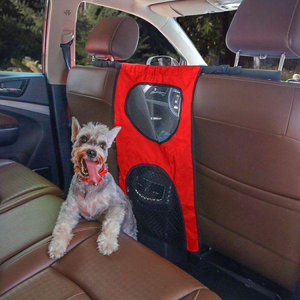 Car Rear Pet And Kids Deterrent Barrier Automobile Seat Storage Bags (Black) - Image 6