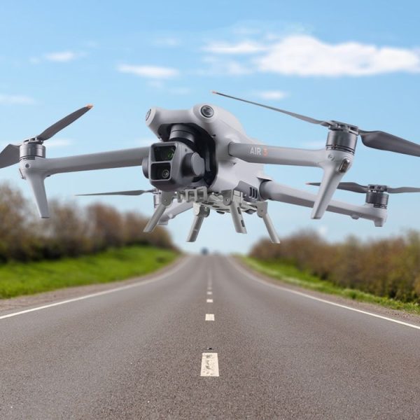 DJI Air 3 Heightened Landing Gear Body Protection Fall and Crash Proof Folding Extension Kickstand (Gray) - Image 2