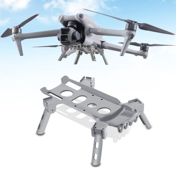 DJI Air 3 Heightened Landing Gear Body Protection Fall and Crash Proof Folding Extension Kickstand (Gray) - Image 3