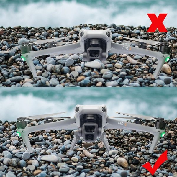 DJI Air 3 Heightened Landing Gear Body Protection Fall and Crash Proof Folding Extension Kickstand (Gray) - Image 5