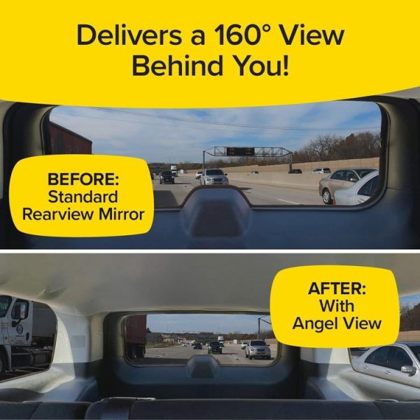 Wide-Angle Rearview Mirror Reduce Blind Spots Fits Most Cars SUVs - Image 5