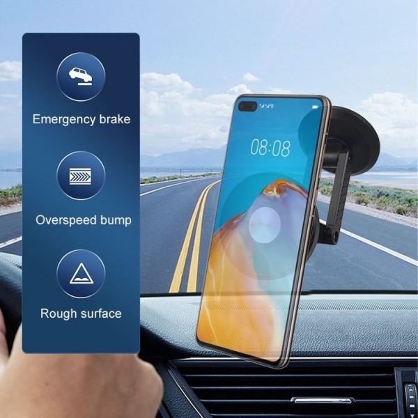 Automotive Magnetic Cell Phone Holder Car Dashboard Navigation Fixed Support Clip (Black) - Image 8