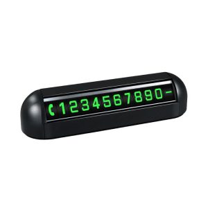 Automobile Temporary Parking License Plate Move Car Phone Number Cards (Black)