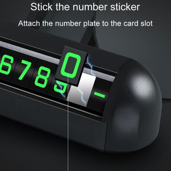 Automobile Temporary Parking License Plate Move Car Phone Number Cards (Black) - Image 10