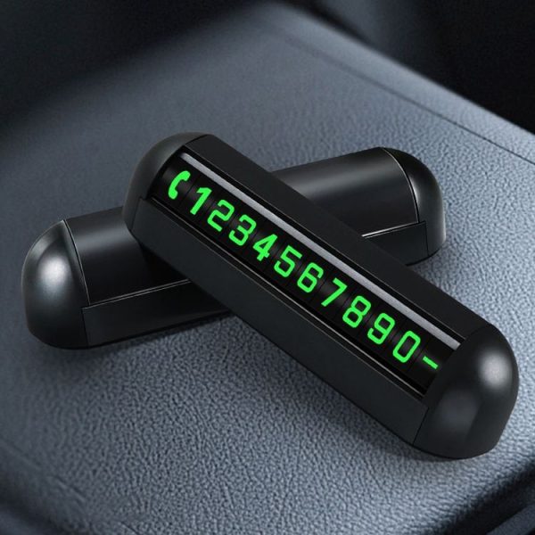 Automobile Temporary Parking License Plate Move Car Phone Number Cards (Black) - Image 2