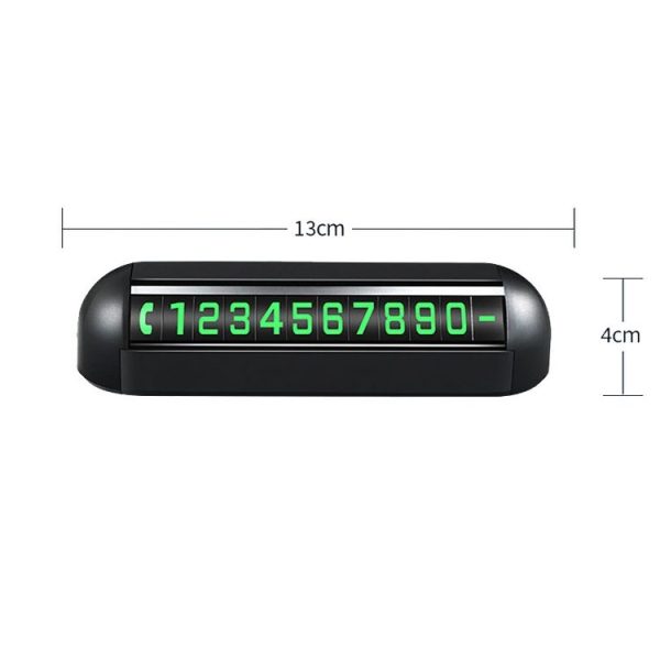 Automobile Temporary Parking License Plate Move Car Phone Number Cards (Black) - Image 3