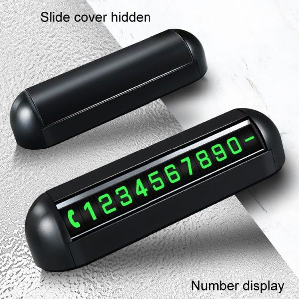 Automobile Temporary Parking License Plate Move Car Phone Number Cards (Black) - Image 5