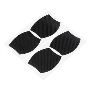 3 Sets Car Door Wrist Handle Protective Stickers Carbon Fiber Handle Protector (Black)