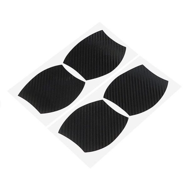 3 Sets Car Door Wrist Handle Protective Stickers Carbon Fiber Handle Protector (Black)