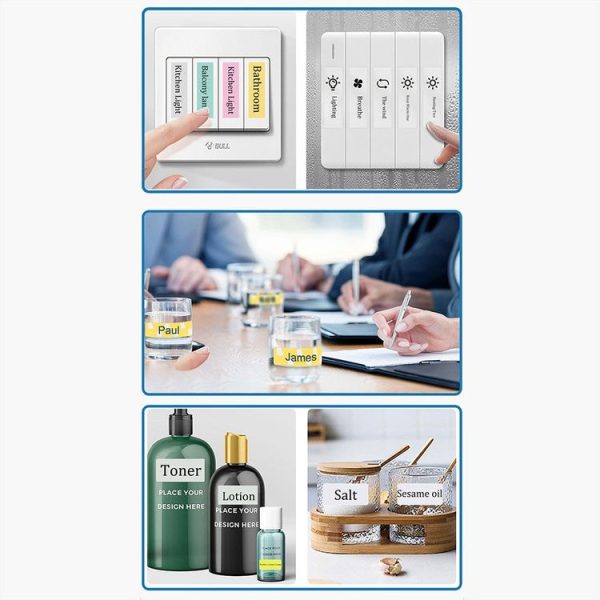 C22 Colorful Ambient Light Portable Mini Inkless Thermal Bluetooth Printer Error Question Label Printer (Blue) - Image 9
