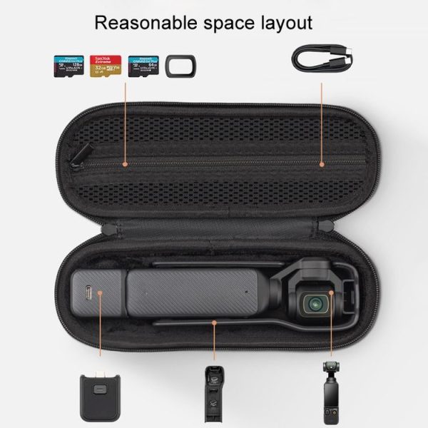 DJI Osmo Pocket 3 XFJI Storage Box Waterproof Drop-proof Mini Body Handbag Accessories (Dark Gray) - Image 7