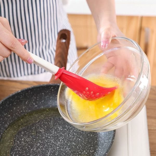 Kitchen Multifunctional Mashing Spoon Household Auxiliary Food Grinding Cooking Ladle Stir-Fry Spatula (Black) - Image 7