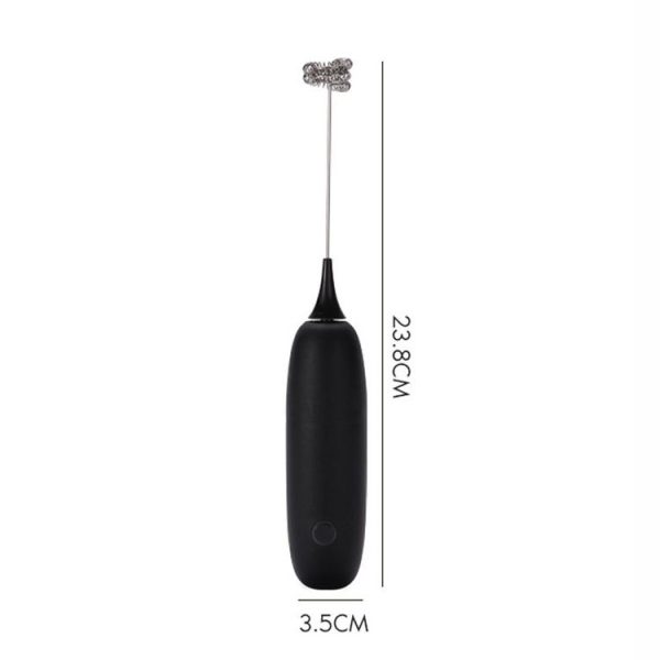 Cordless Handheld Milk And Coffee Frother Household Small Baking Mixing Tool (Black) - Image 3