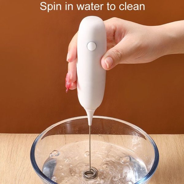 Cordless Handheld Milk And Coffee Frother Household Small Baking Mixing Tool (Black) - Image 7