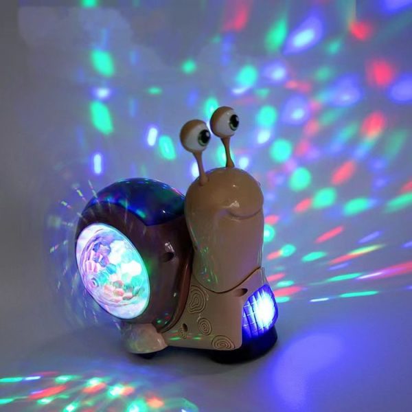 Children Electrical Crawling Snail Toys Sound And Light Projection Snail Fun Toys (Green) - Image 2