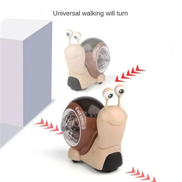 Children Electrical Crawling Snail Toys Sound And Light Projection Snail Fun Toys (Green) - Image 4