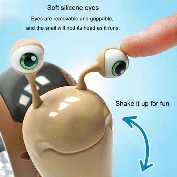 Children Electrical Crawling Snail Toys Sound And Light Projection Snail Fun Toys (Green) - Image 5
