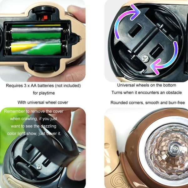 Children Electrical Crawling Snail Toys Sound And Light Projection Snail Fun Toys (Green) - Image 7