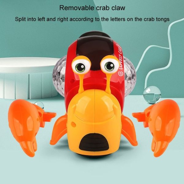 Crawling Hermit Crab Educational Electrical Toys Universal Music Light Projection Cartoon Children Toys (Blue) - Image 10