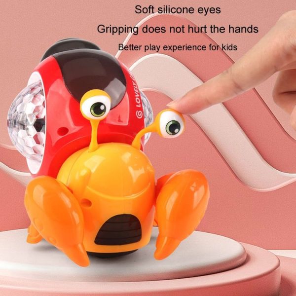 Crawling Hermit Crab Educational Electrical Toys Universal Music Light Projection Cartoon Children Toys (Blue) - Image 11
