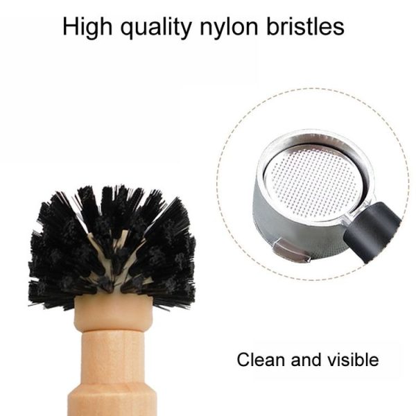 Small Coffee Powder Cleaning Brush Coffee Machine Brewing Heading Sweeping Brooch (Black) - Image 5
