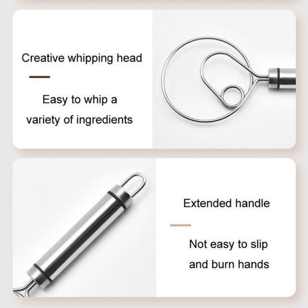 Stainless Steel Flour Mixer Flour And Egg Beaters Noodle Making Tools, Specification: Single Circle - Image 4