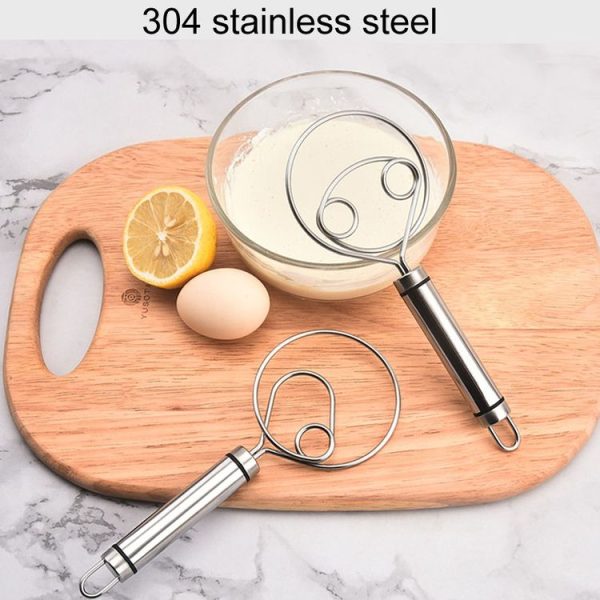 Stainless Steel Flour Mixer Flour And Egg Beaters Noodle Making Tools, Specification: Single Circle - Image 5