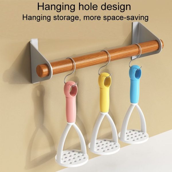 3pcs Kitchen Manual Potato Masher Baby Supplement Food Mashing Tool (Purple) - Image 6