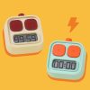 H-C-06 Robot Kitchen Timer Children Time Management Running Exercise Timer (Yellow) - Image 2