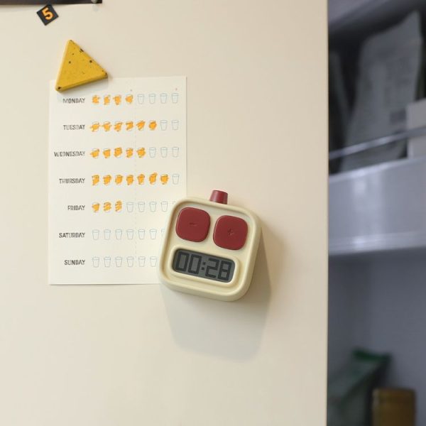 H-C-06 Robot Kitchen Timer Children Time Management Running Exercise Timer (Yellow) - Image 6