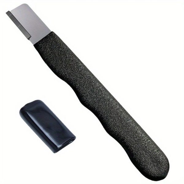 Outdoor Portable Garden Scissors Sharpener Knife Scissors Dual Purpose Sharpening Stone (Black)