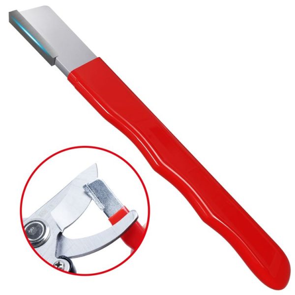 Outdoor Portable Garden Scissors Sharpener Knife Scissors Dual Purpose Sharpening Stone (Black) - Image 2