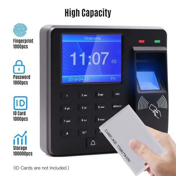 M10 Smart ID Card Recognition Fingerprint Access Control All-in-one Attendance Machine (English Version) - Image 8