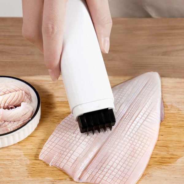 Squid Cutting Wheat Knife Tool Stretchable And Adjustable Kitchen Blade Puller (White) - Image 7