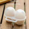 Outdoor Portable 2 Compartments Egg Tray Small Egg Storage And Protective Case (Transparent White) - Image 7